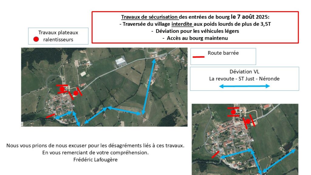 Limitation de circulation 07.08.2025