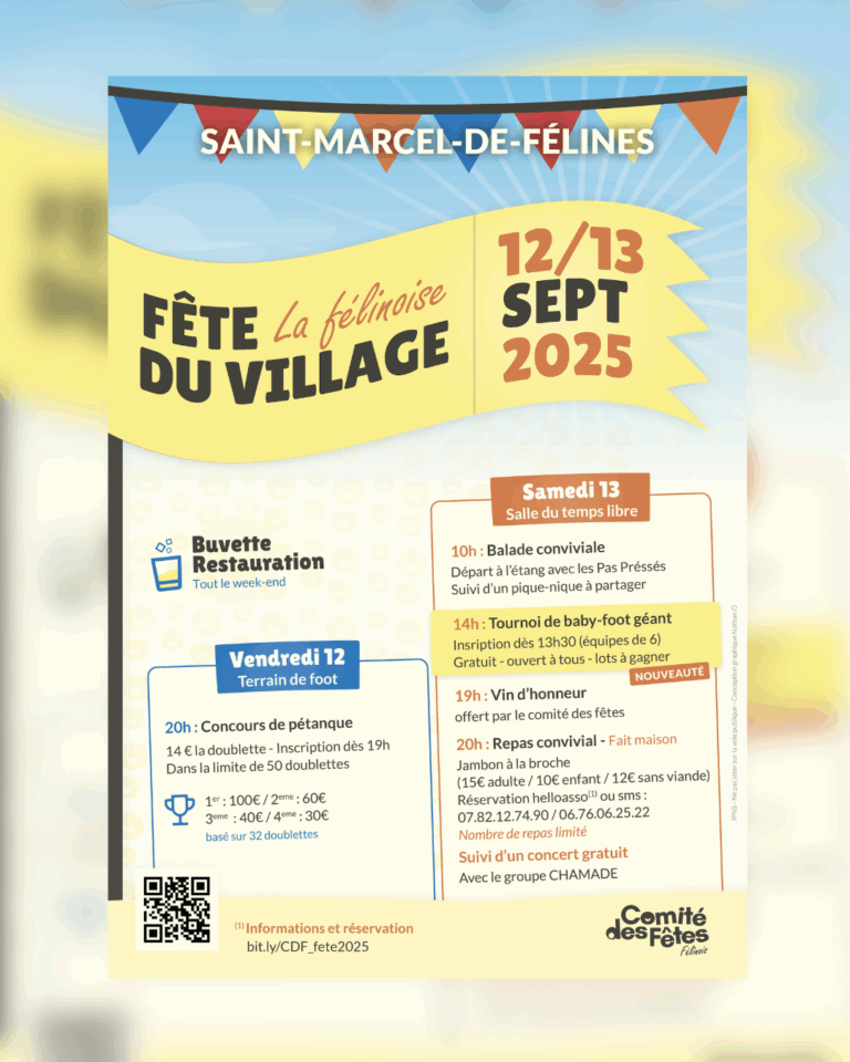 Affiche fete patronale 12 et 13 septembre 2025