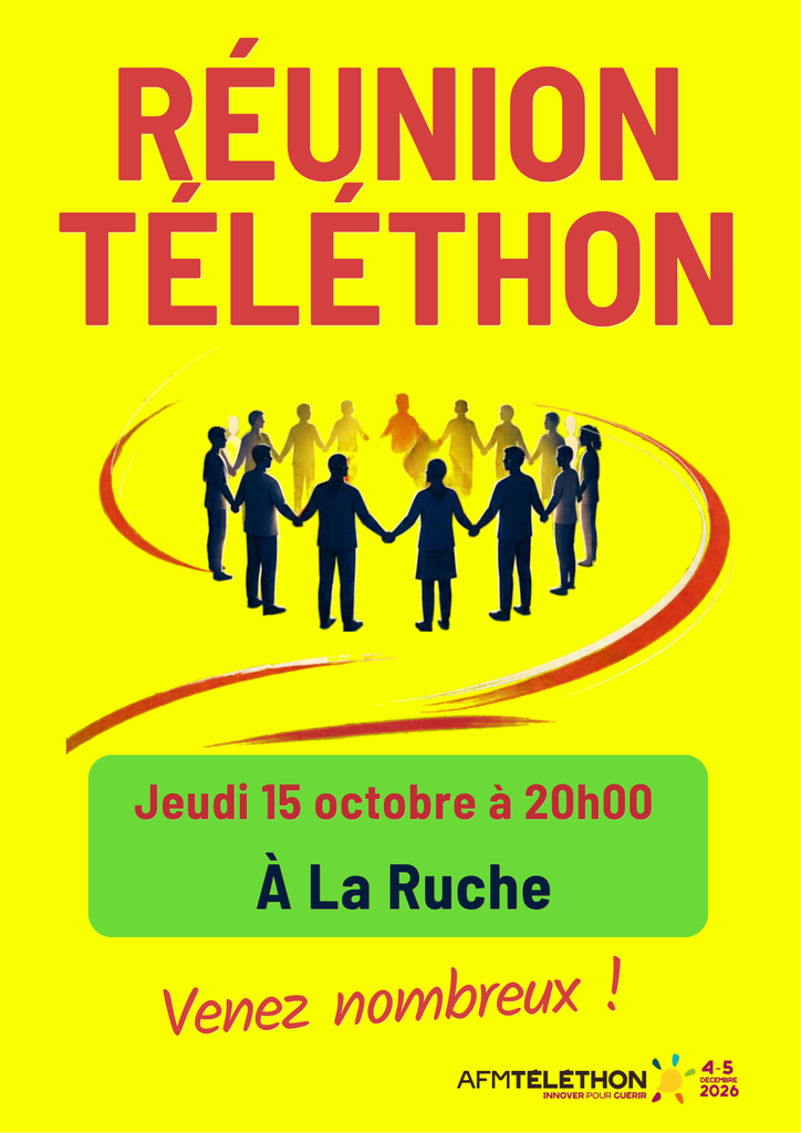 Affiche réunion Téléthon